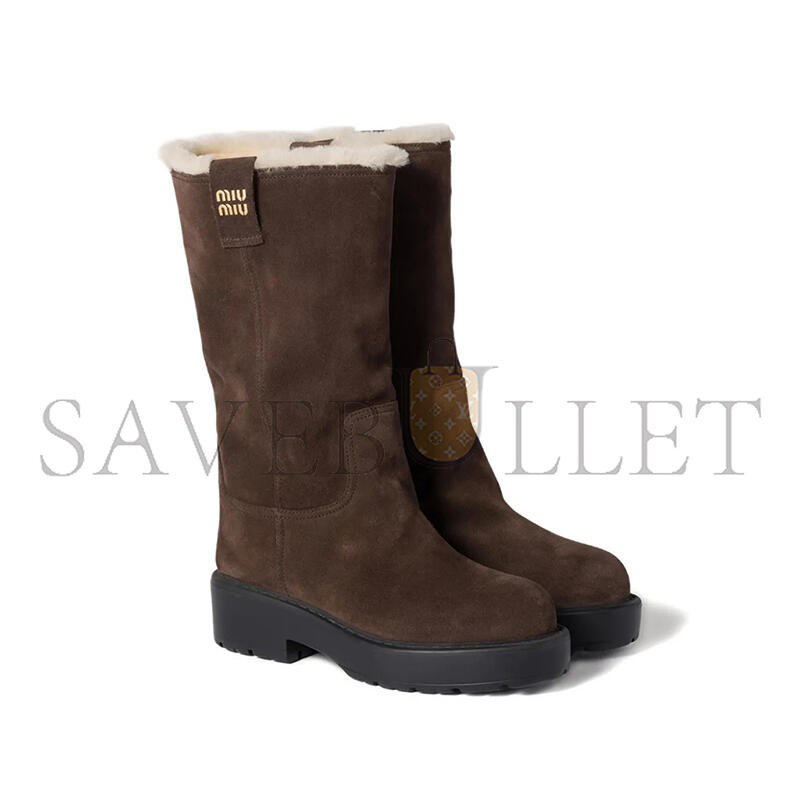 M1v M1v shearling-lined suede boots